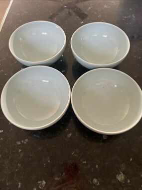 Denby Powder Blue Pasta Bowls, Set of 4 Preowned